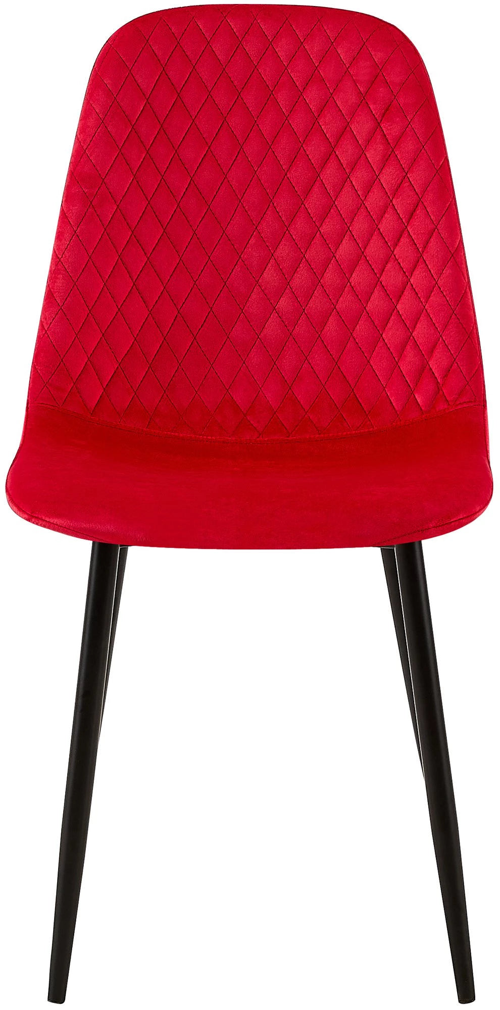 In And OutdoorMatch Stoel Tori - Rood - Set van 4 - Fluweel - Hoge kwaliteit bekleding - Luxe stoel - Moderne look Eetkamerstoel