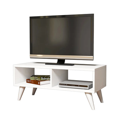 In And OutdoorMatch TV meubel Earnest - 90x35x35 cm - Wit - Spaanplaat en Kunststof - Modern Design TV-meubel