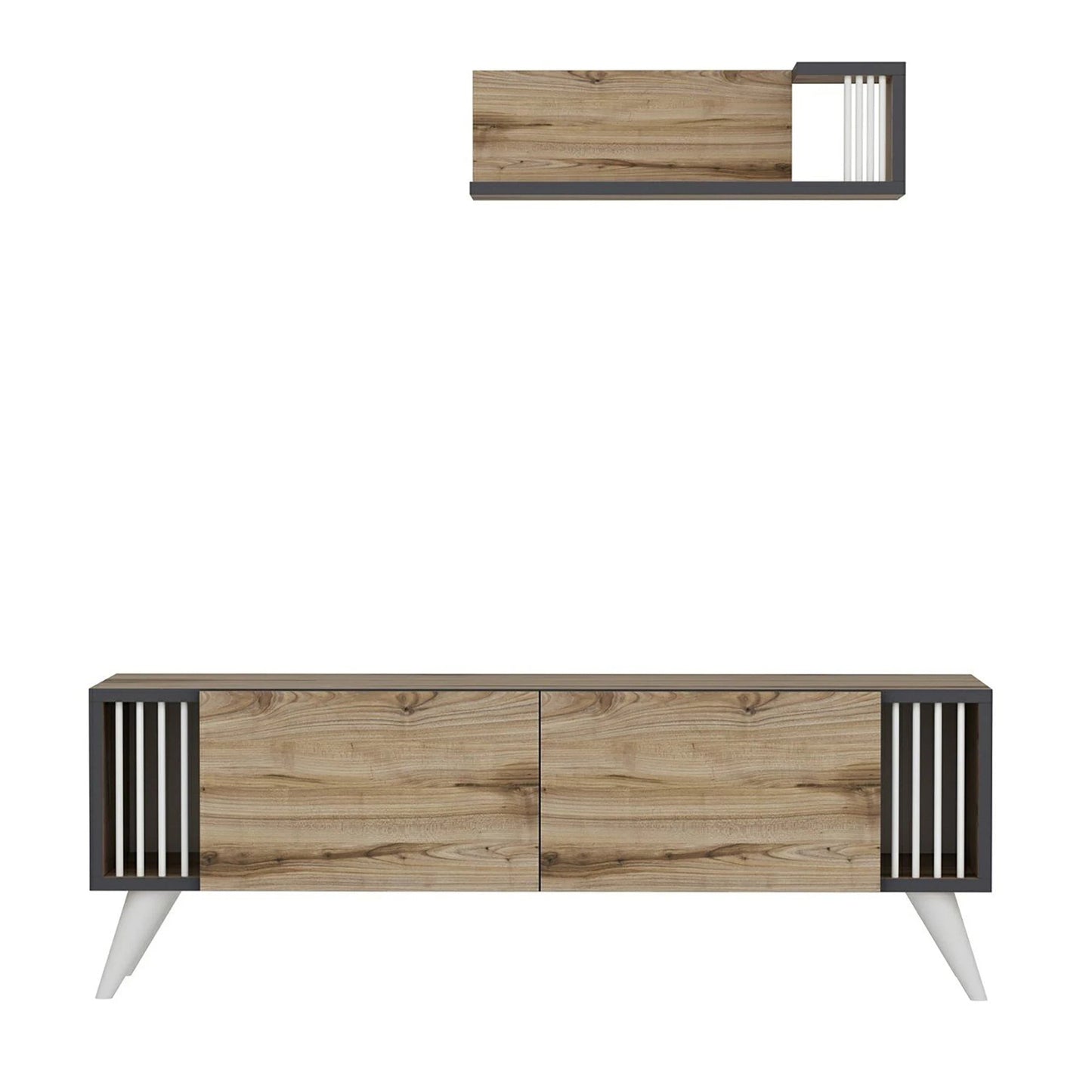 In And OutdoorMatch TV-meubel Nixon - 120x31x42 cm - Houtkleur - MDF TV cabinet