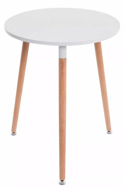 In And OutdoorMatch Tafeltje Jamel - Wit blad - hout - MDF - 60x60x75 cm - modern design Bijzetttafel