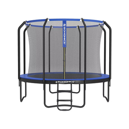 In And OutdoorMatch Trampoline Toni - 366 cm - Blauw - Trampoline met veiligheidsnet en ladder - gewatteerd frame - voor kinderen en volwassenen - binnennet Trampoline