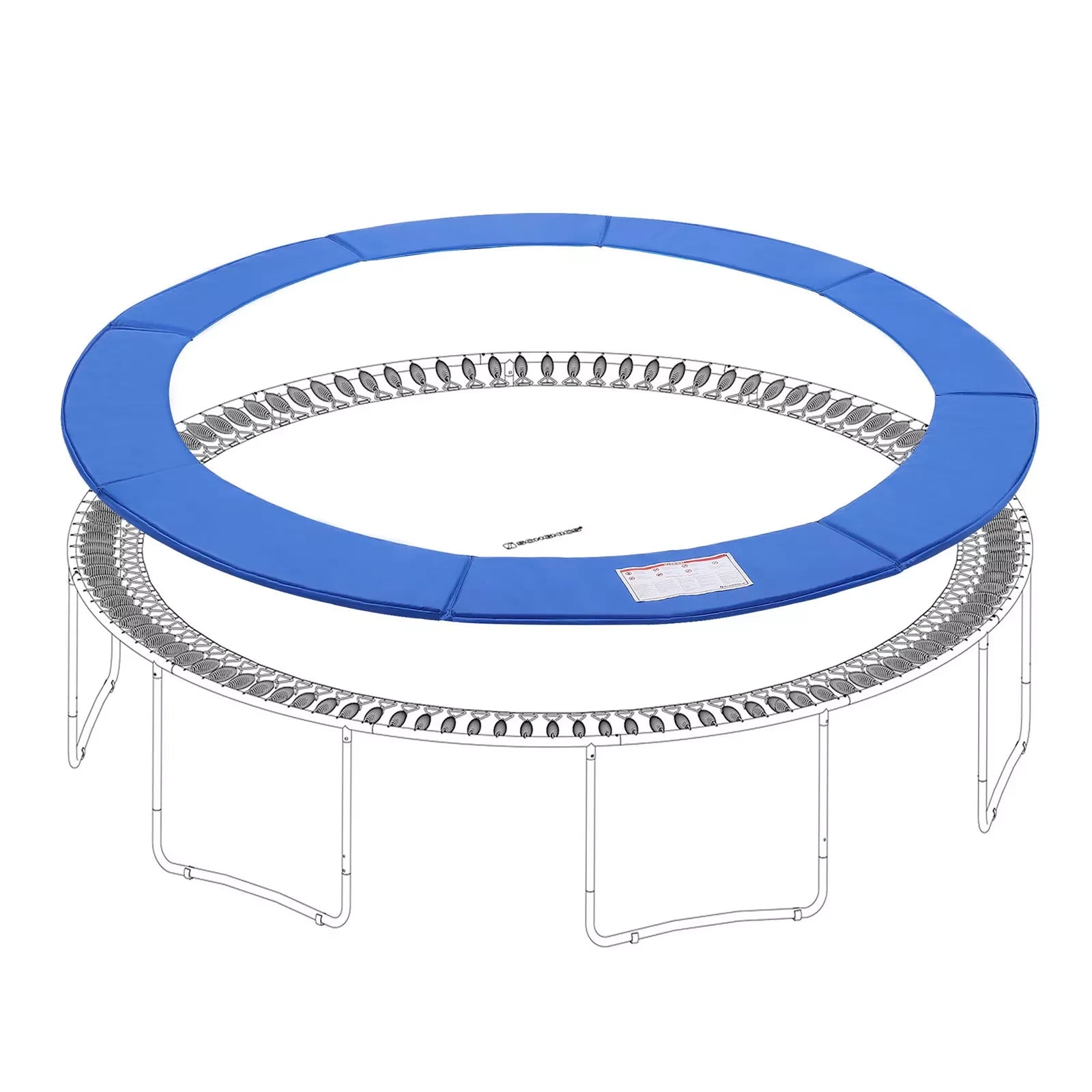 In And OutdoorMatch Trampolinerand Karen - Blauw - 183x30x12 cm Trampoline rand