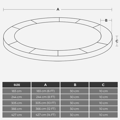 In And OutdoorMatch Trampolinerandbeschermer Delpha - Springcover - Randbescherming - Veiligheidsmat - UV-bestendig - Scheurbestendig - Trampoline-accessoires - Standaardmaat - Roze Trampoline rand