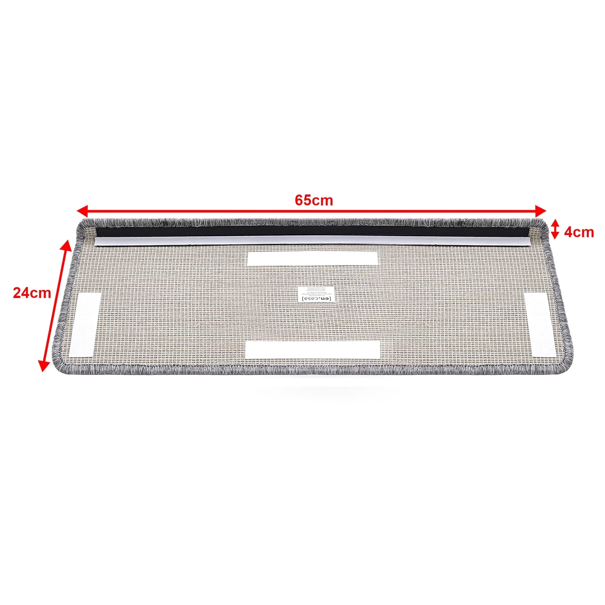 In And OutdoorMatch Trapmat Piva - Set van 15 - Recht - Zelfklevend - Lichtgrijs - 65x24cm Trap mat