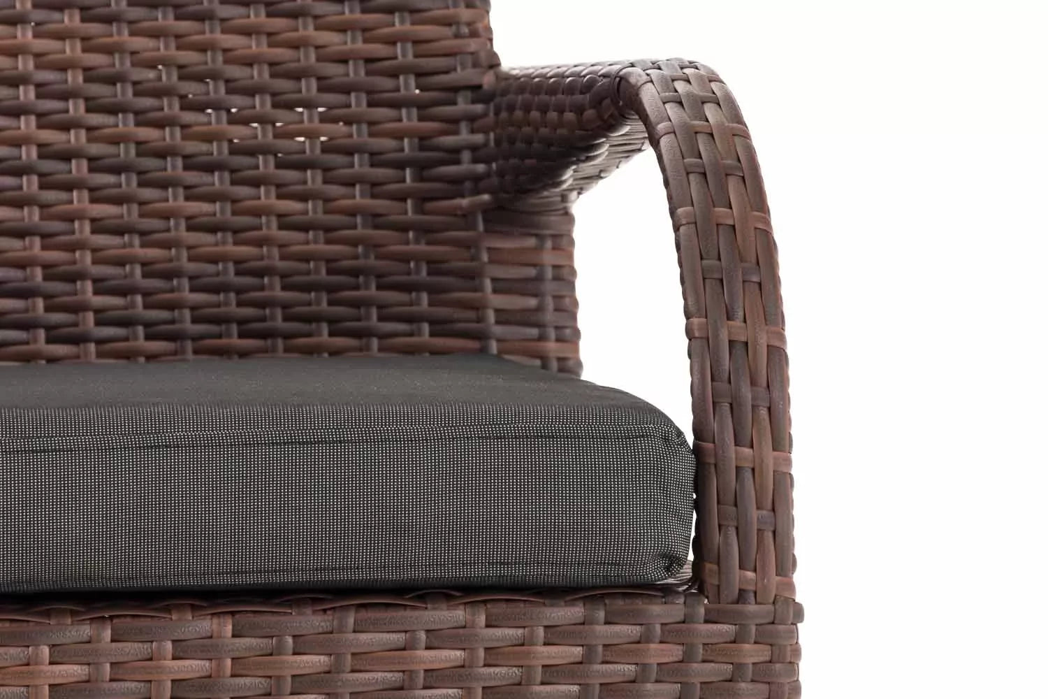 In And OutdoorMatch Tuinstoel Adriana - Antraciet - Weerbestendig - Loungestoel look - Wicker - Tuinstoelen set van 1 Garden Chair