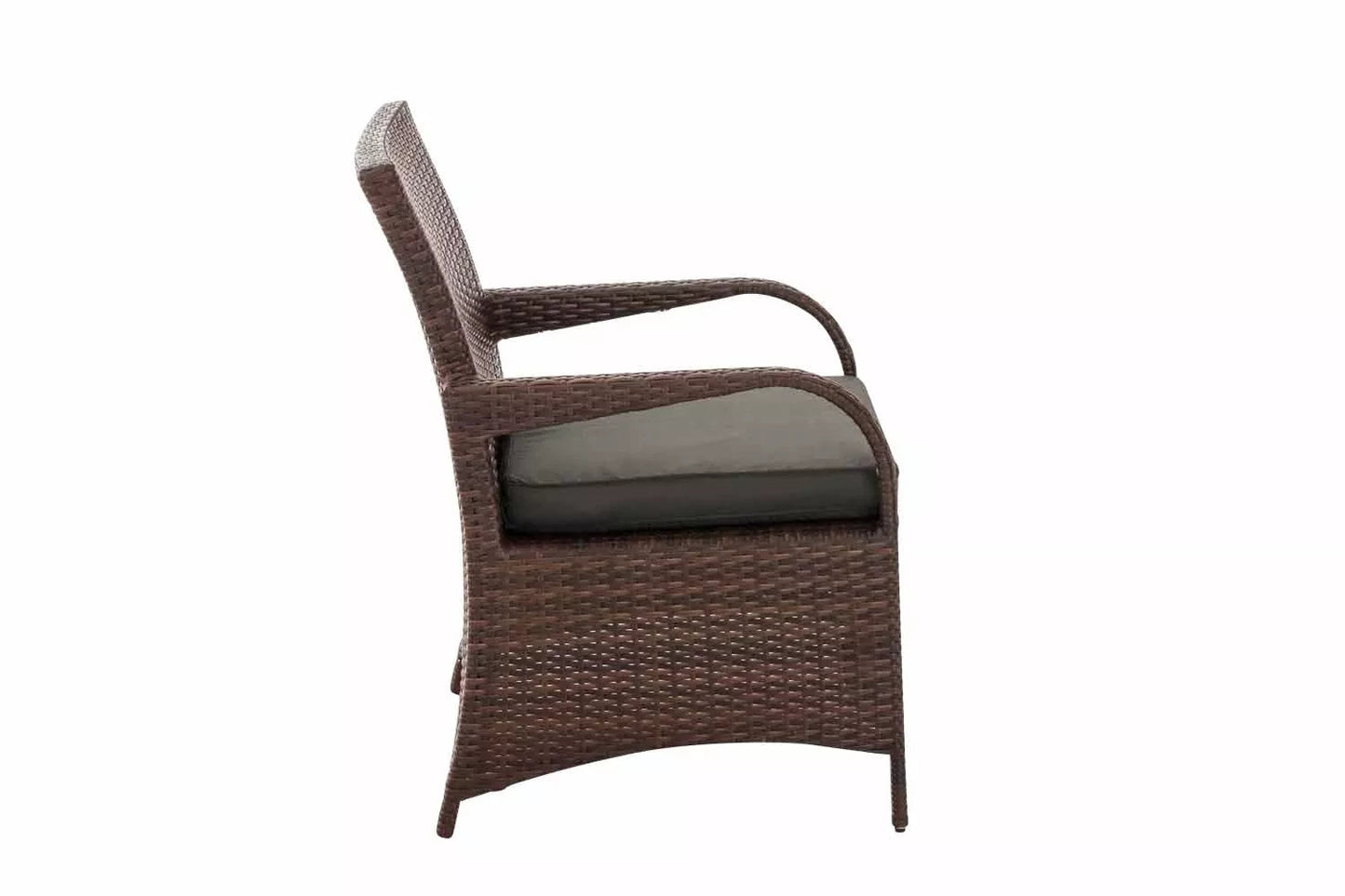 In And OutdoorMatch Tuinstoel Adriana - Antraciet - Weerbestendig - Loungestoel look - Wicker - Tuinstoelen set van 1 Garden Chair