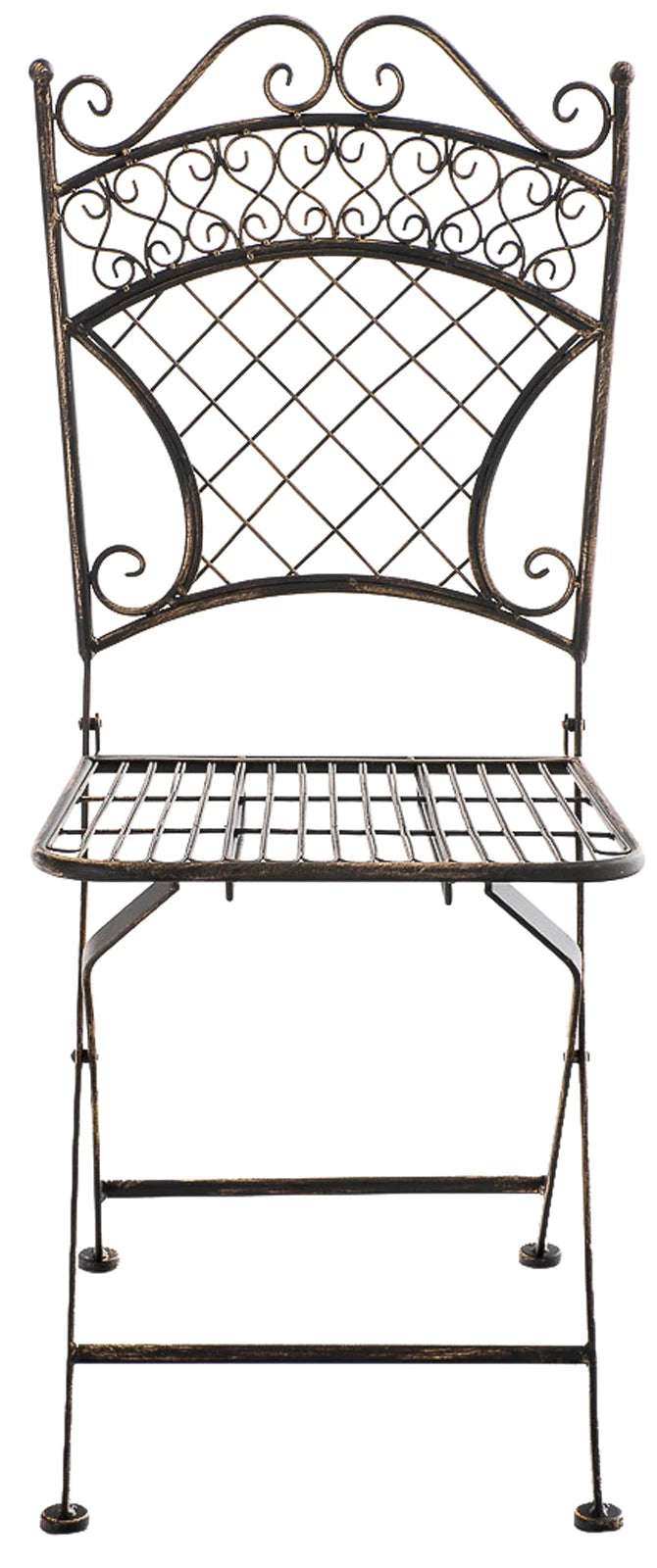 In And OutdoorMatch Tuinstoel Annet - Zwart - Set van 2 - Klapstoel - Ijzer - Buitenstoel - Stoel - Hoge kwaliteit - Stijlvolle tuinstoel - Handgemaakt antiek patina Garden Chair