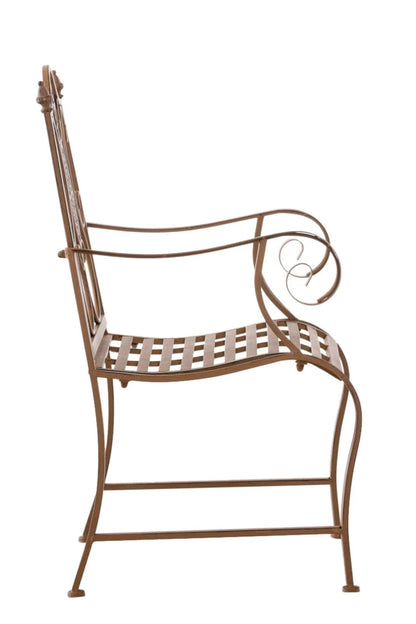 In And OutdoorMatch Tuinstoel Camille - Antiek Bruin - Set van 2 - Ijzer - Buitenstoel - Stoel - Hoge kwaliteit - Luxe stijlvolle tuinstoel - Handgemaakt antiek patina Garden Chair