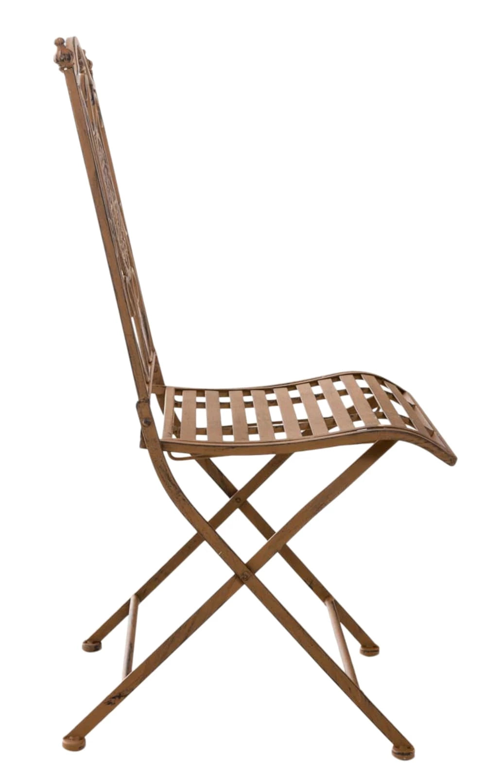 In And OutdoorMatch Tuinstoel Dallas - Antiek Wit - Set van 2 - Ijzer - Klapstoel - Buitenstoel - Stoel - Hoge kwaliteit - Luxe stijlvolle tuinstoel - Handgemaakt antiek patina Garden Chair