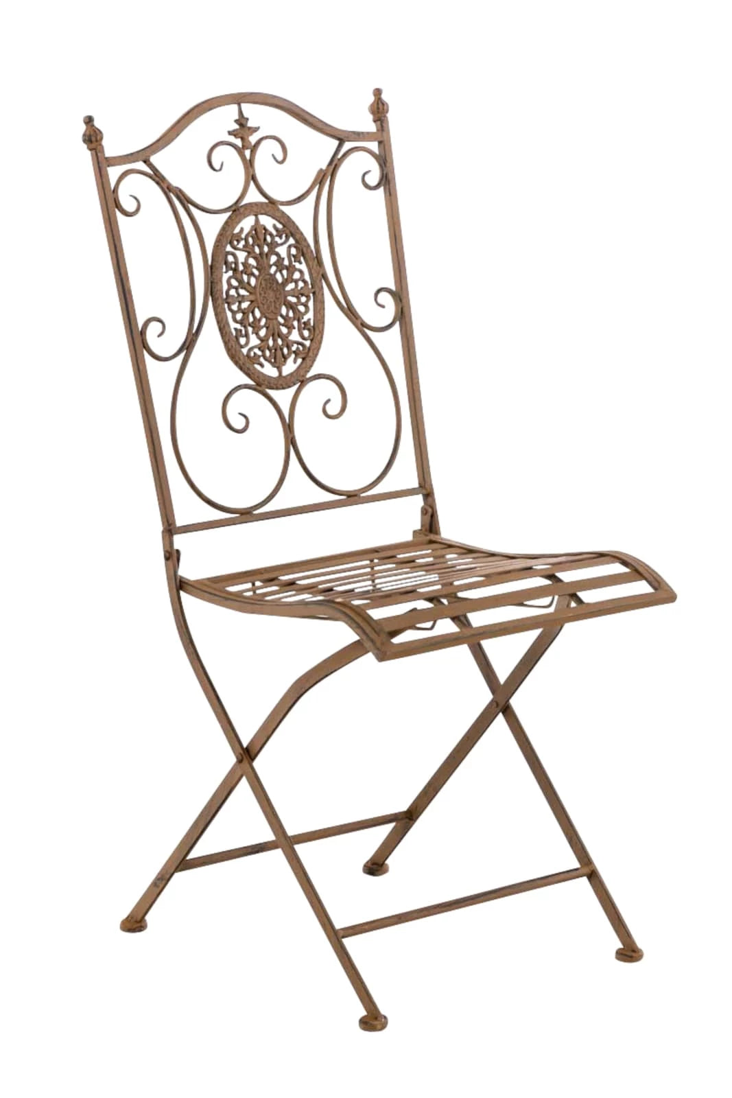 In And OutdoorMatch Tuinstoel Dallas - Antiek Wit - Set van 2 - Ijzer - Klapstoel - Buitenstoel - Stoel - Hoge kwaliteit - Luxe stijlvolle tuinstoel - Handgemaakt antiek patina Garden Chair