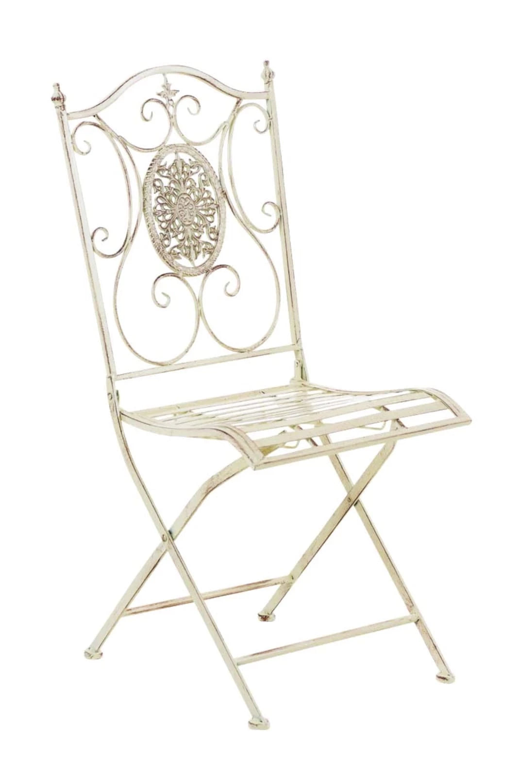 In And OutdoorMatch Tuinstoel Eloisa - Goudkleurig - Set van 2 - Metaal - Klapstoel - Buitenstoel - Stoel - Hoge kwaliteit - Stijlvolle tuinstoel - Handgemaakt antiek patina Garden Chair