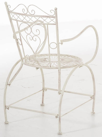 In And OutdoorMatch Tuinstoel Hedy - Antiek Beige - Set van 2 - Ijzer - Buitenstoel - Stoel - Hoge kwaliteit - Luxe stijlvolle tuinstoel - Handgemaakt antiek patina Garden Chair