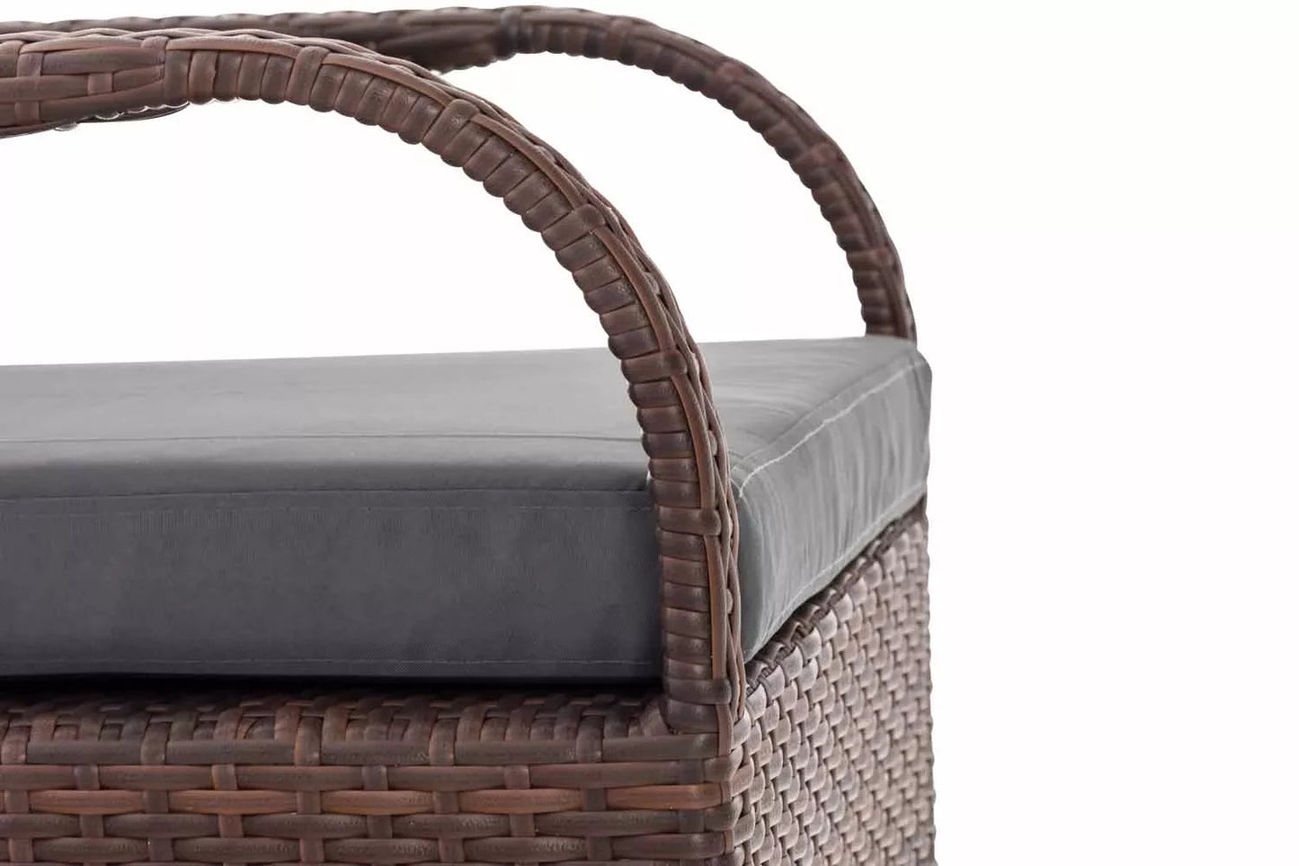 In And OutdoorMatch Tuinstoel Jovan - Iron grijs - Weatherproof - Lounge chair look - Wicker - Tuinstoelen set van 1 Garden Chair