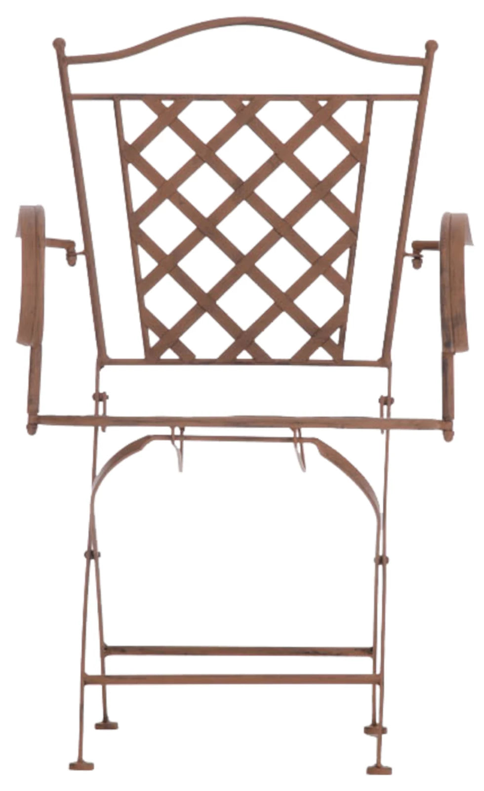 In And OutdoorMatch Tuinstoel Rosanne - Bruin - Set van 2 - Ijzer - Buitenstoel - Stoel - Hoge kwaliteit - Stijlvolle tuinstoel - Handgemaakte antieke patina Garden Chair