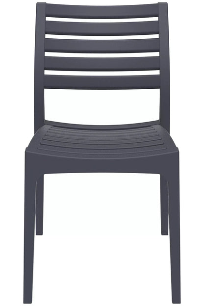 In And OutdoorMatch Tuinstoel Ryleigh - Zwart - Modern Design - Rugleuning - Voor Binnen - Buiten - Kunststof Zitting Garden Chair