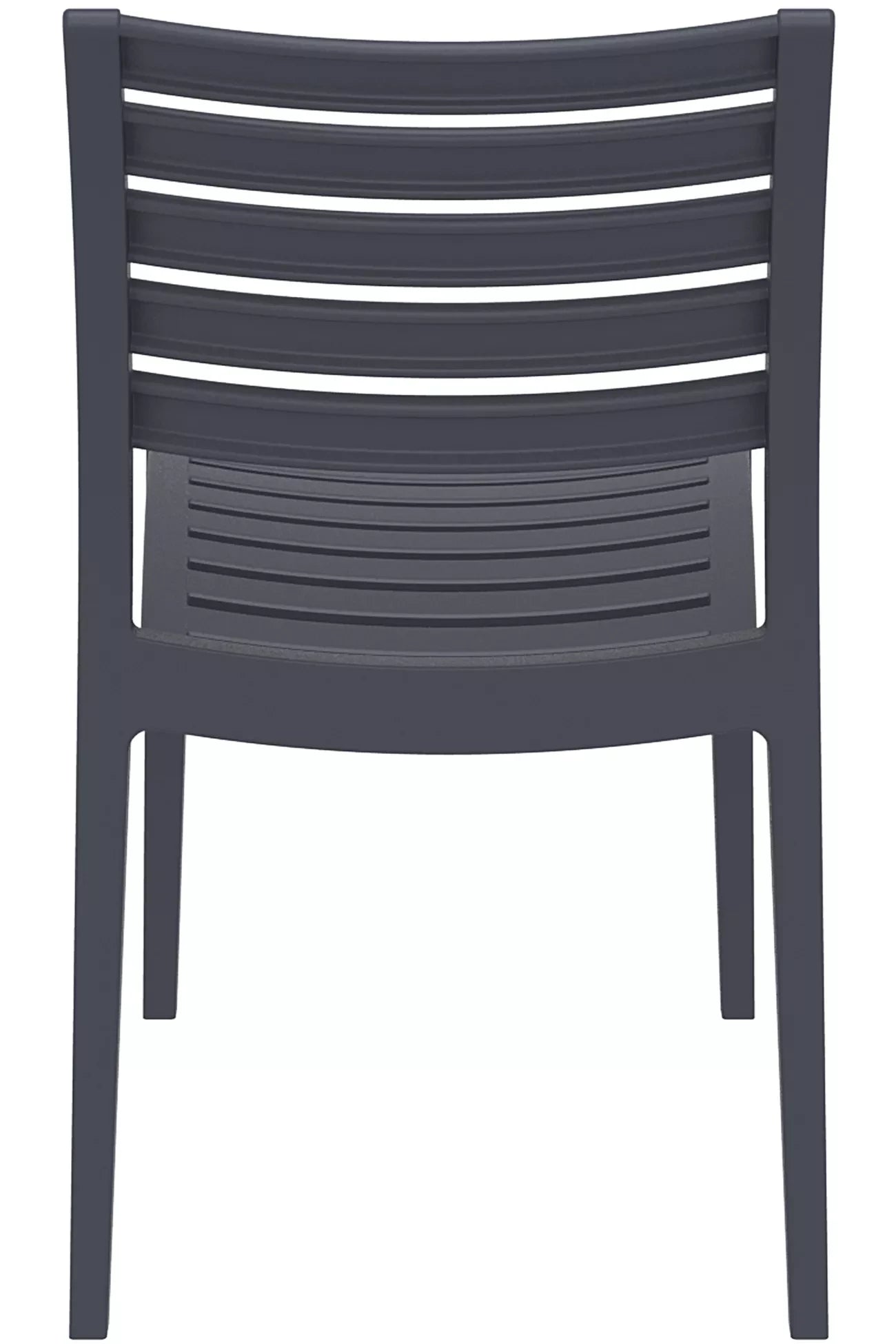 In And OutdoorMatch Tuinstoel Ryleigh - Zwart - Modern Design - Rugleuning - Voor Binnen - Buiten - Kunststof Zitting Garden Chair