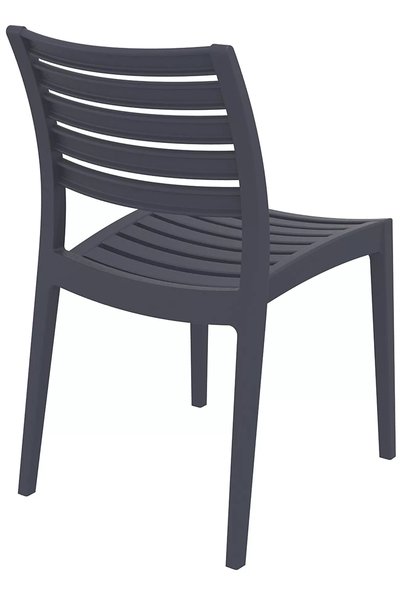 In And OutdoorMatch Tuinstoel Ryleigh - Zwart - Modern Design - Rugleuning - Voor Binnen - Buiten - Kunststof Zitting Garden Chair