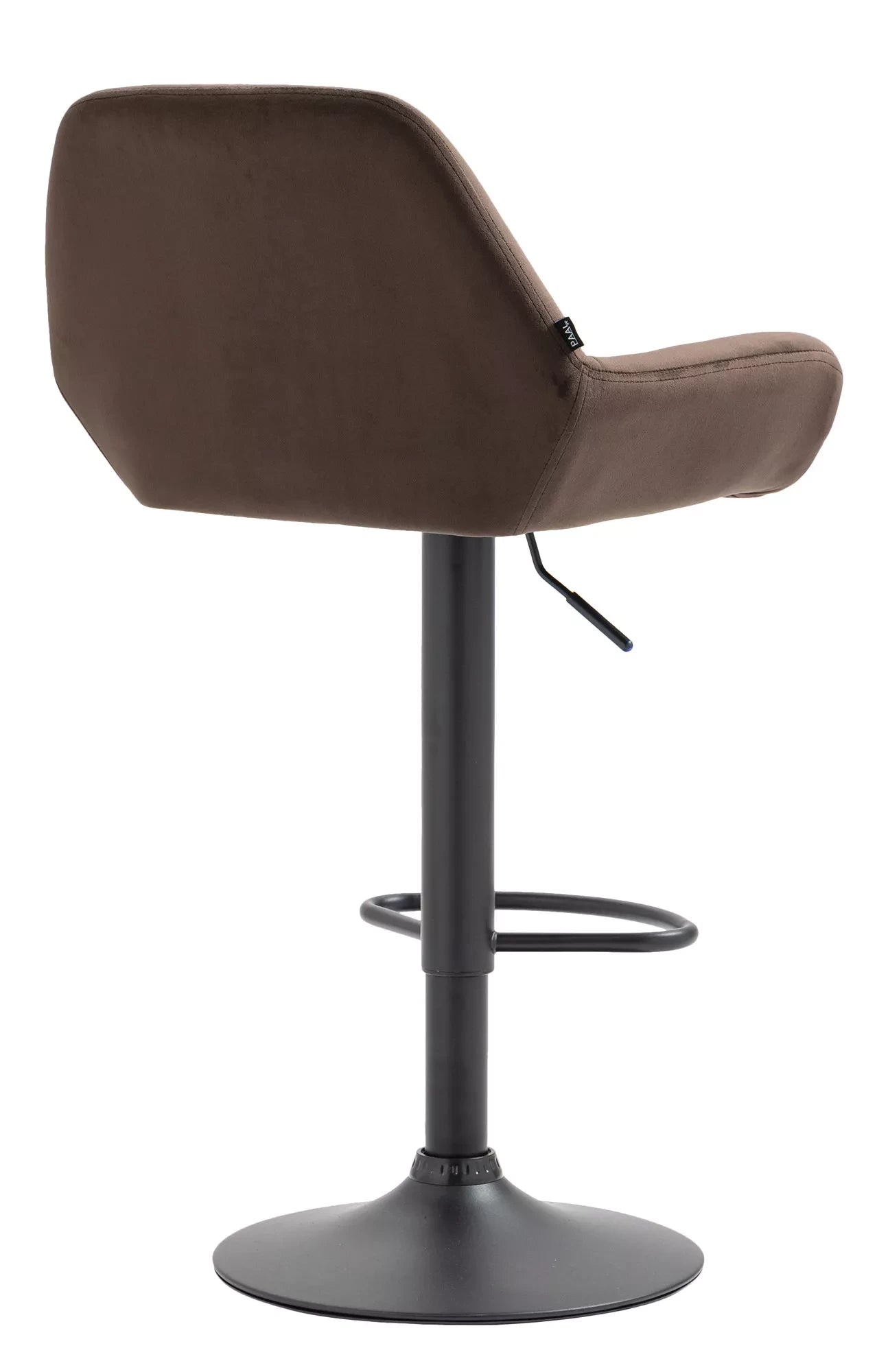 In And OutdoorMatch Velvet barkruk Cleora - Bruin - In hoogte verstelbaar - Set van 1 - Zithoogte 63-83cm - Met rugleuning - Voor keuken en bar - Ergonomische barstoelen Barkrukken / hocker