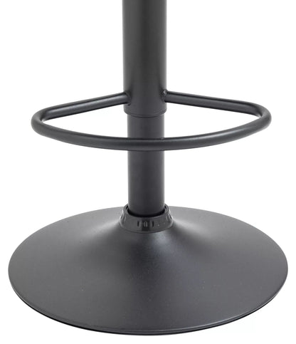 In And OutdoorMatch Velvet barkruk Magali - Grijs - In hoogte verstelbaar - Set van 1 - 63-83cm zithoogte - Met rugleuning - Voor keuken en bar - Ergonomische barstoelen Barkrukken / hocker