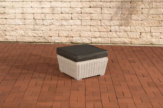 In And OutdoorMatch Voetenbank loungeset Angie - Voor buiten - Kruk - Poef - Tuin - Antraciet - 59x59x30cm Hocker / Poef