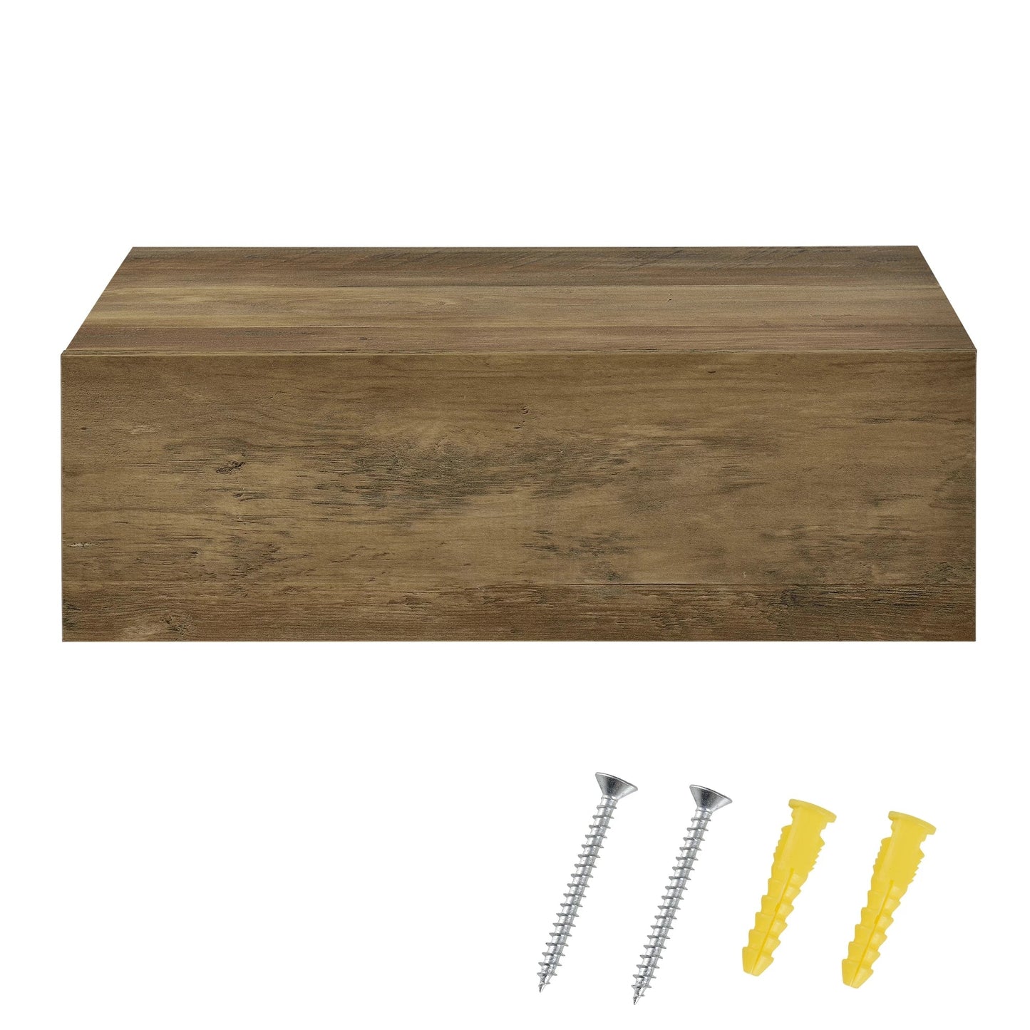 In And OutdoorMatch Wandplank Alivia - Met Lade - Zwevend - 46x30x15 cm - Houtkleurig - Stijlvol Plank Wandplank