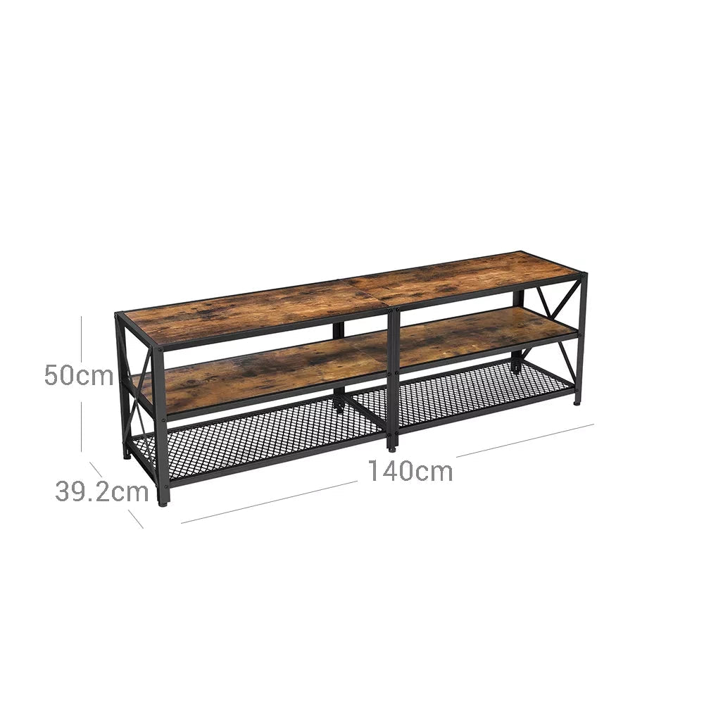 In And OutdoorMatch kast industrieel Alaric - Meubelkast - Hout - Bruin/zwart - 140x39,2x50cm TV-meubel