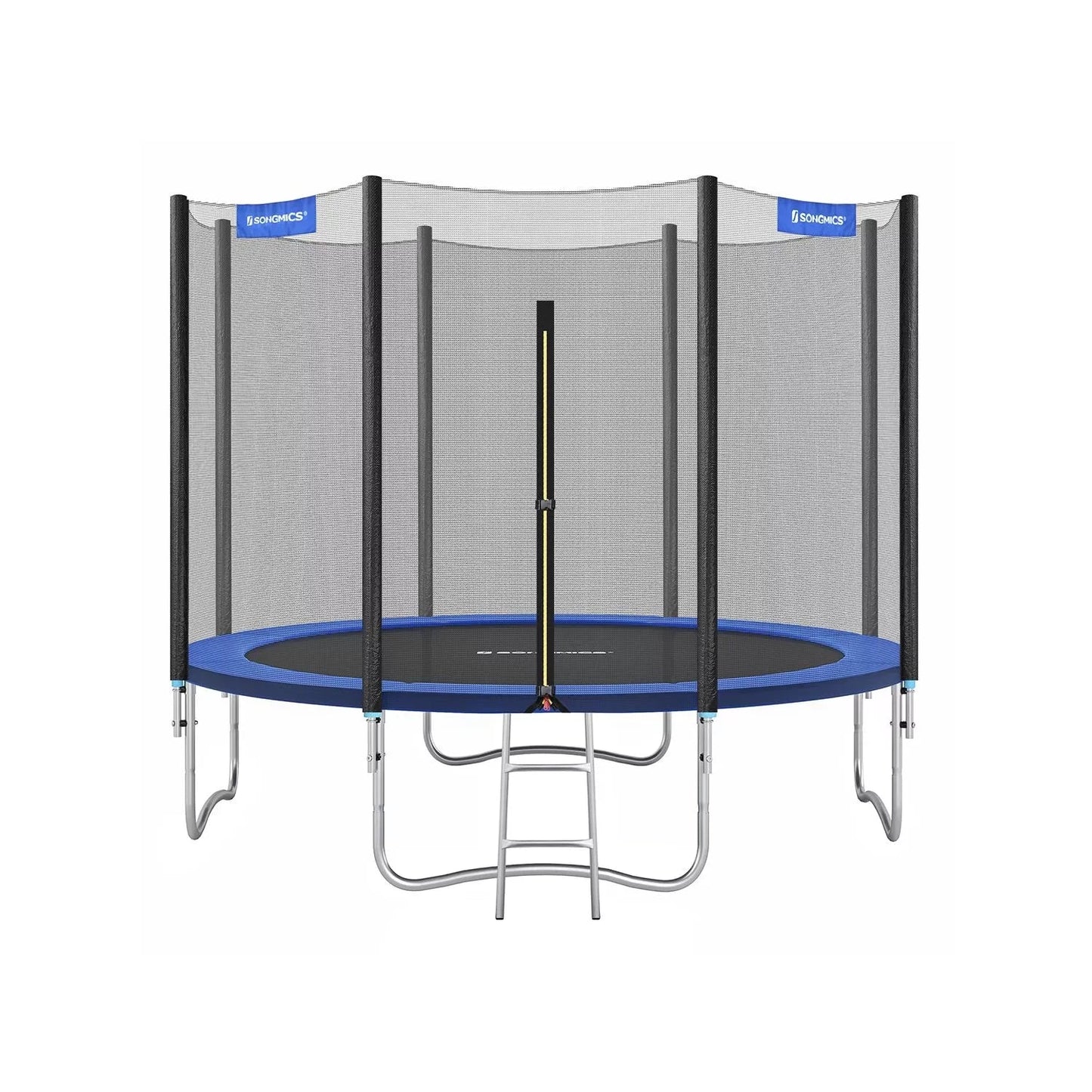 In And OutdoorMatch trampoline met veiligheidsnet Myron - tuintrampoline - 305 cm - ronde trampoline - met veiligheidsnet - met ladder - Zwart Blauw Trampoline