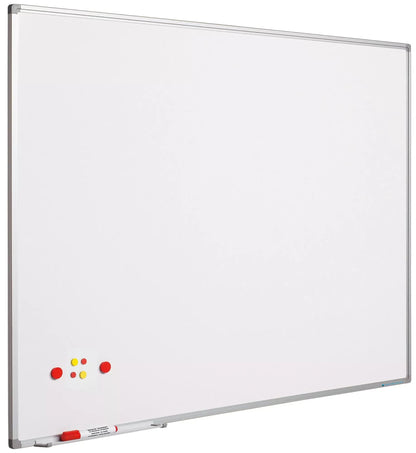 Whiteboard Amber - Geverfd staal - Wit - 90x120cm Whiteboards