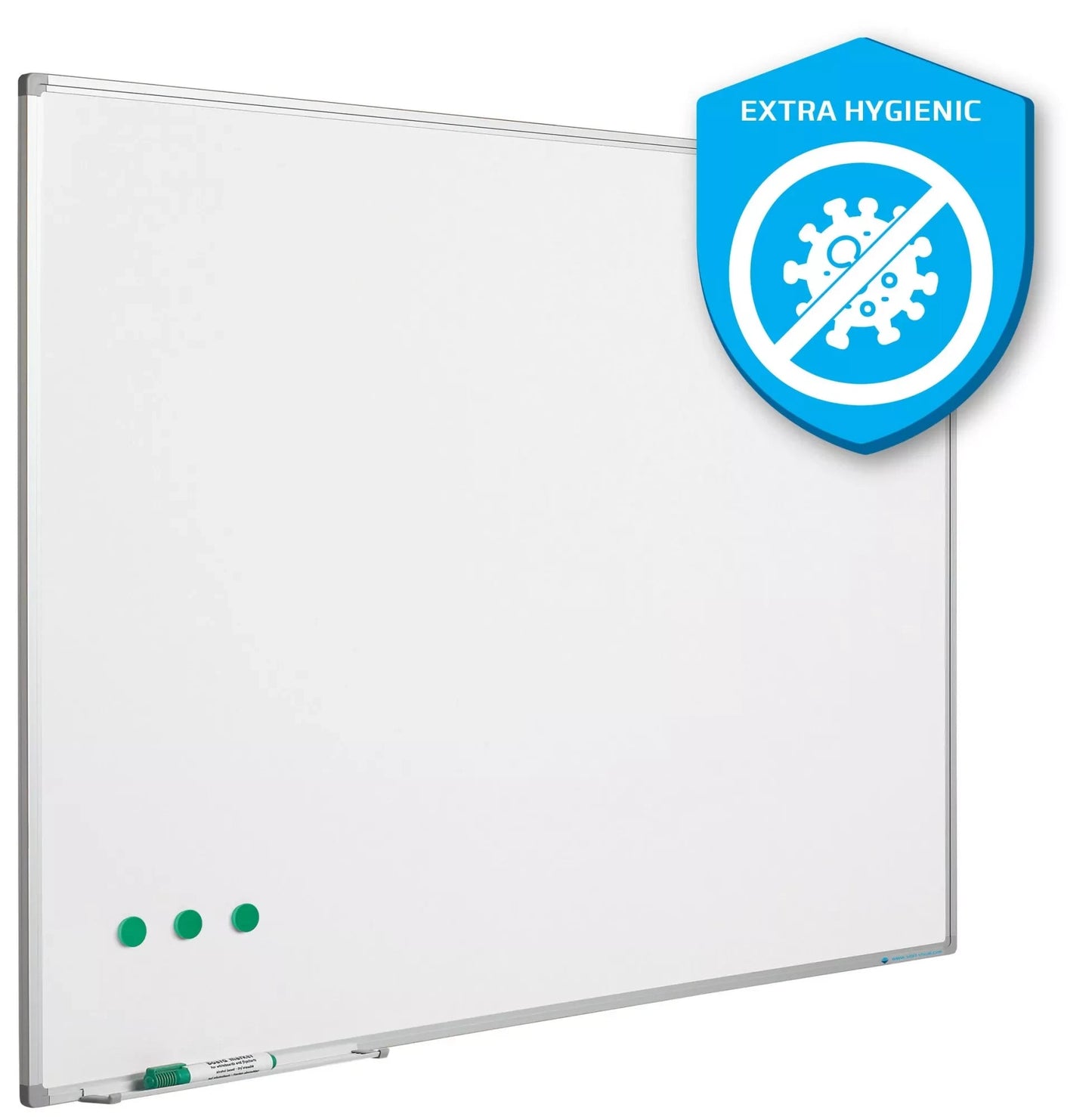 Whiteboard Extra Hygiënisch Jody - Emaille staal - Magnetisch - Wit - 120x200cm Whiteboards