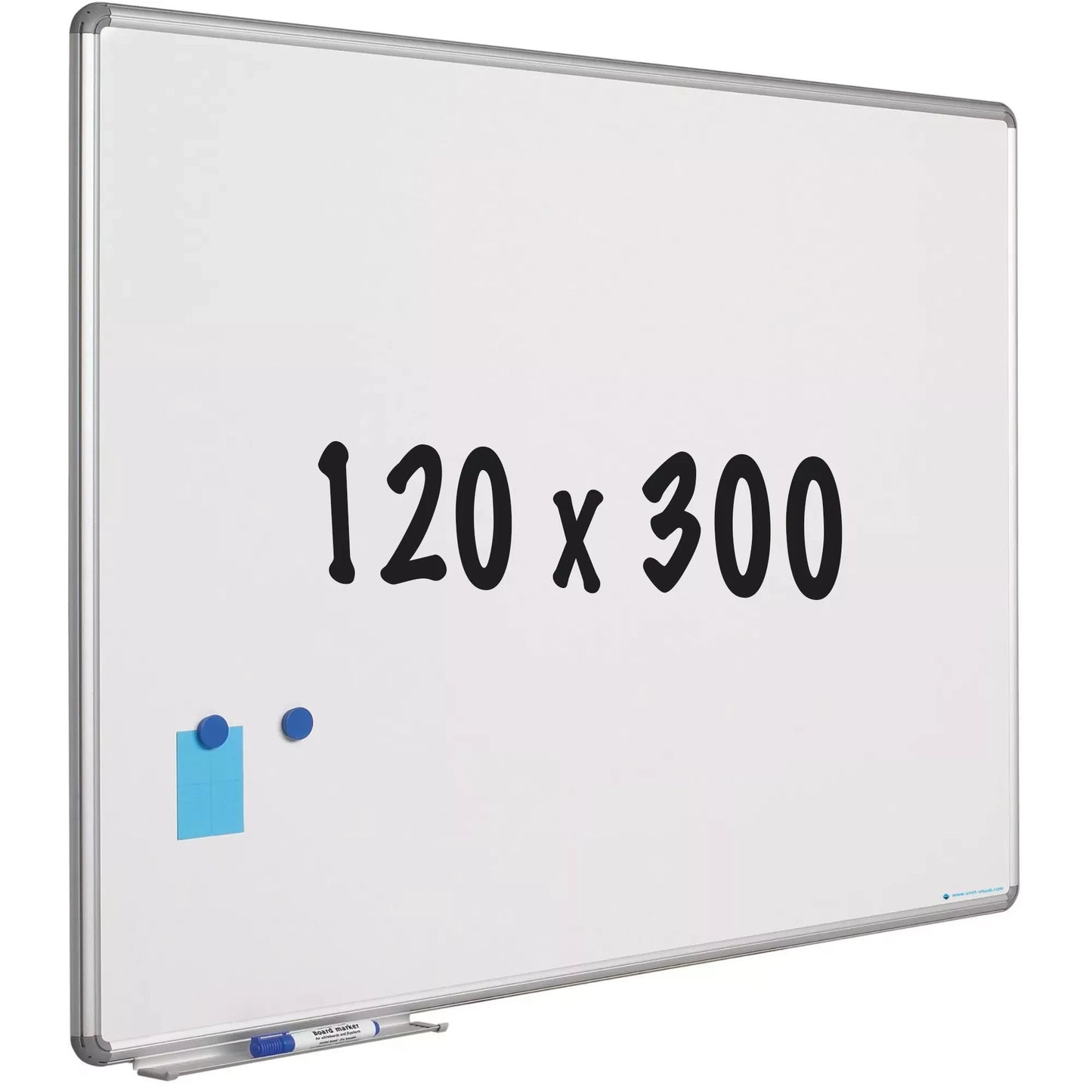 Whiteboard Hines - Emaille staal - wit - Magnetisch - 120x300cm Whiteboards