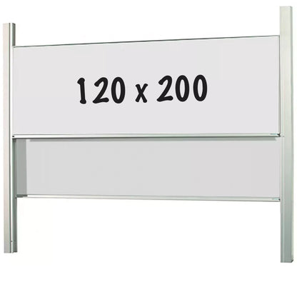 Whiteboard PRO Cherry - 2 in 1 - Emaille staal - Weekplanner - Maandplanner - Jaarplanner - Magnetisch - Wit - 120x200cm Whiteboards