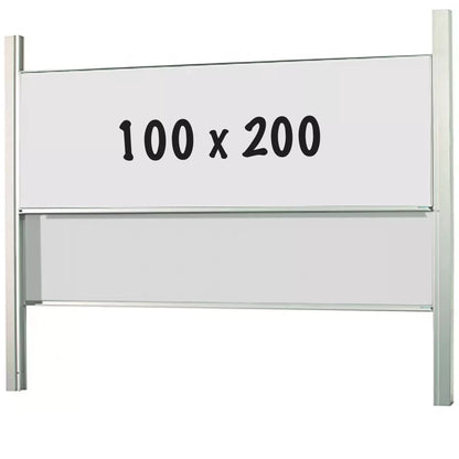 Whiteboard PRO Damon - 2 in 1 - Emaille staal - Weekplanner - Maandplanner - Jaarplanner - Magnetisch - Wit - 100x200cm Whiteboards