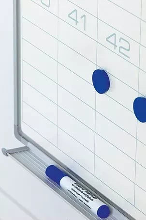 Whiteboard PRO Estes - Emaille staal - Weekplanner - Maandplanner - Jaarplanner - Magnetisch - Wit - 90x120cm Planbord