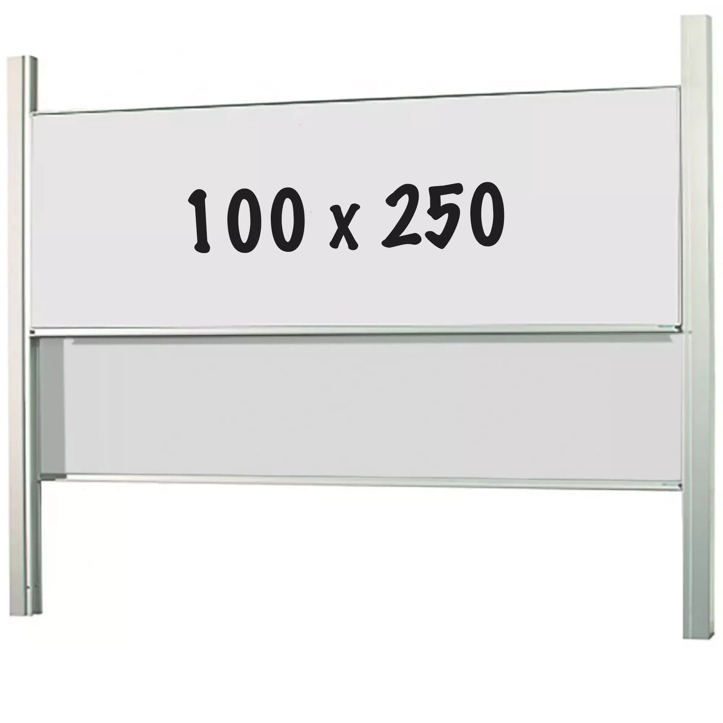 Whiteboard PRO Gilbert - 2 in 1 - Emaille staal - Weekplanner - Maandplanner - Jaarplanner - Magnetisch - Wit - 100x250cm Whiteboards