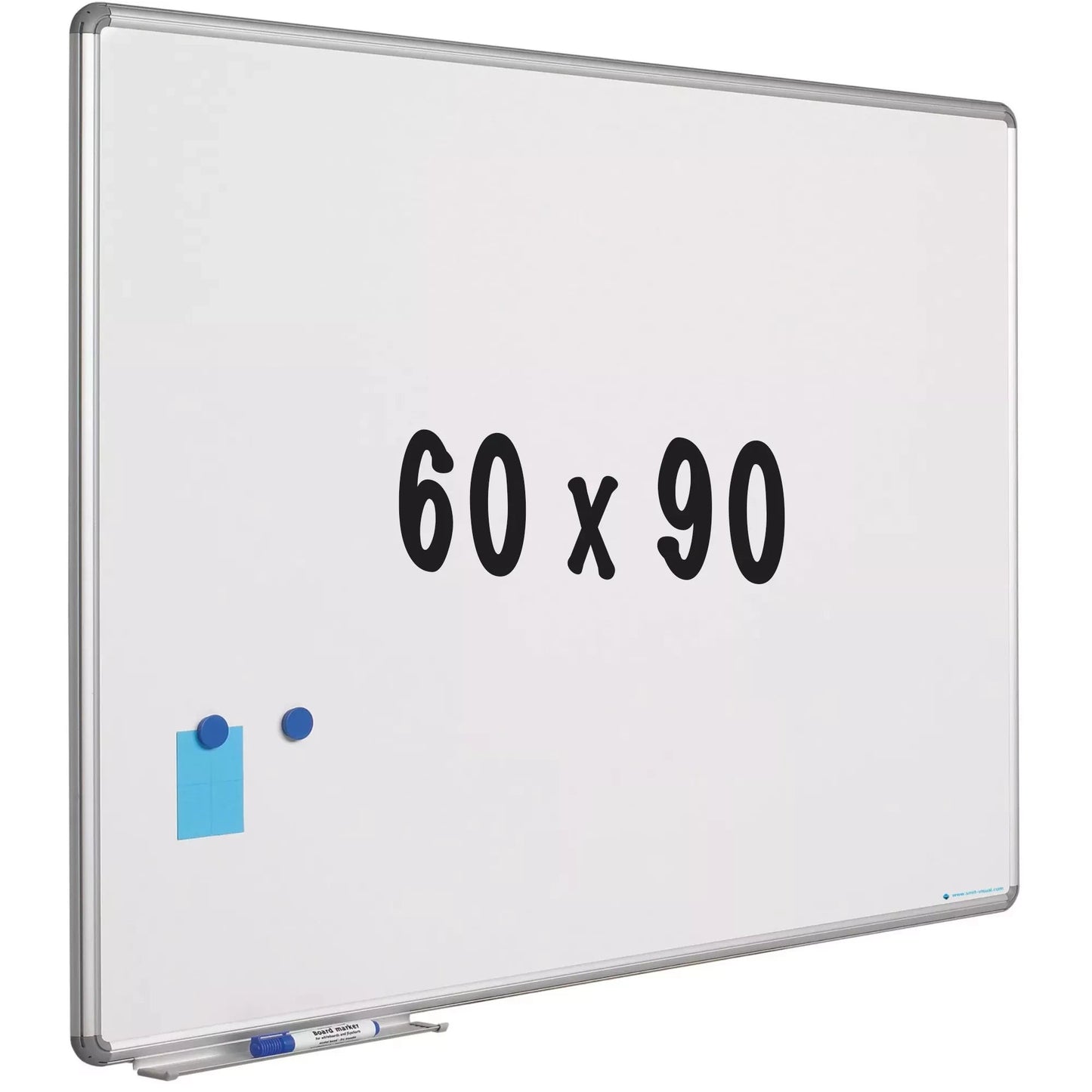 Whiteboard Perkins - Emaille staal - Wit - Magnetisch -60x90cm Whiteboards