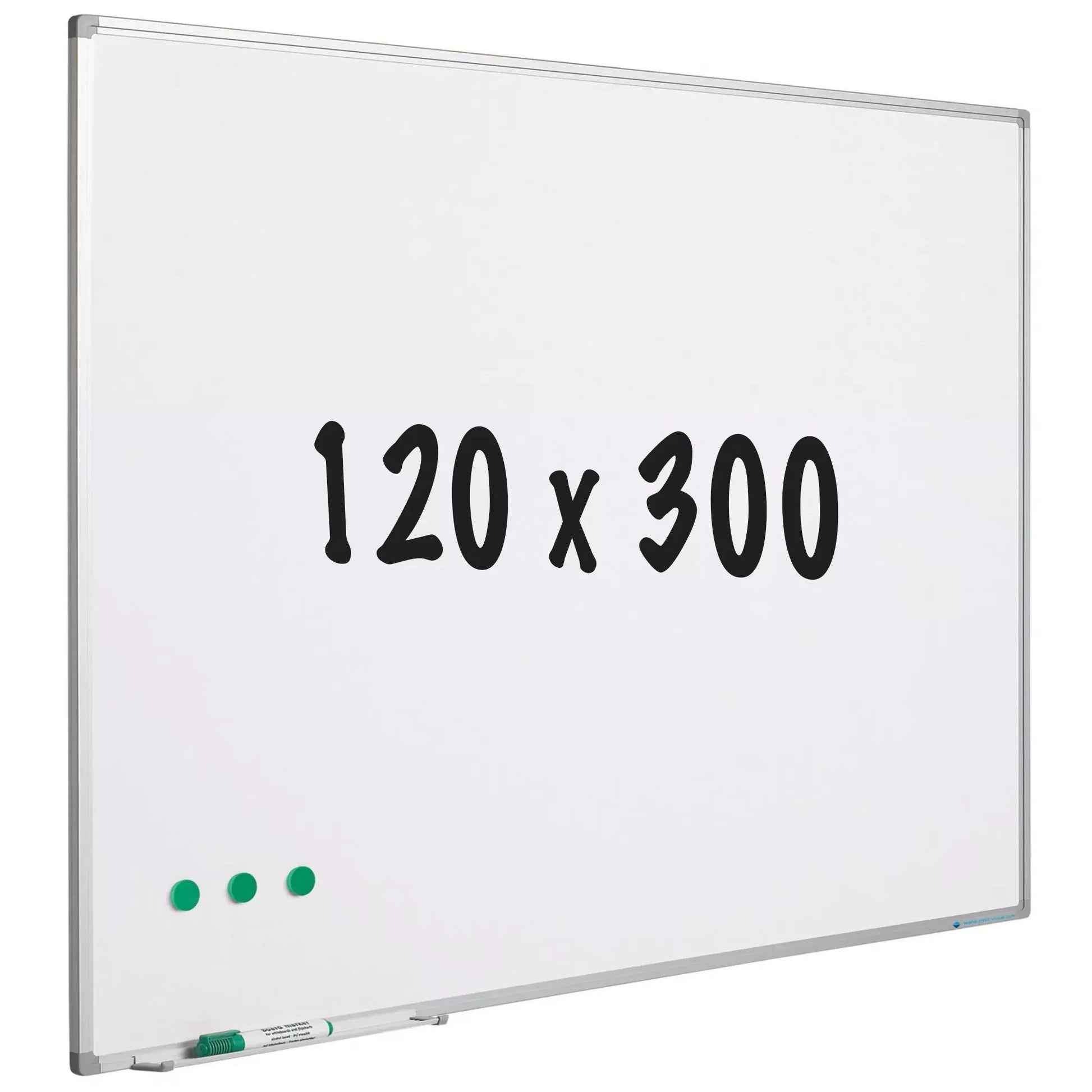 Whiteboard geëmailleerd staal Hogan - Wit - Magnetisch - 120x300cm Whiteboards